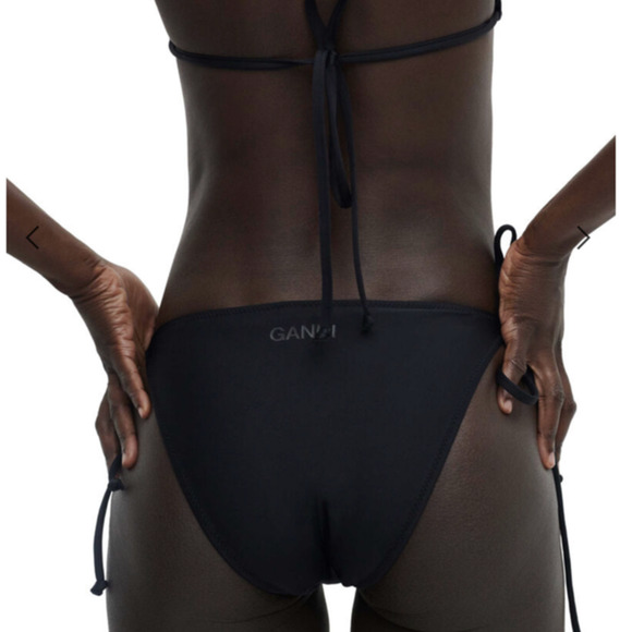 GANNI BLACK Classic String Bikini BOTTOM ONLY Style #A4044 Large L/42 - Picture 5 of 9